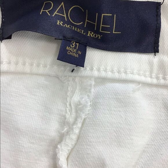 Rachel Roy White Kelly Wide Leg Trouser Pants Size 31 - Picture 9 of 16